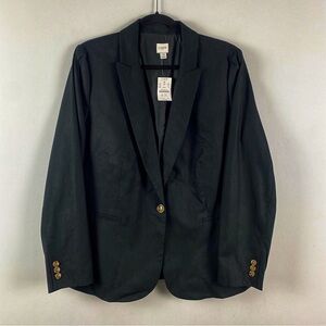 J. Crew Dark Blazer with Gold Accents Size 18